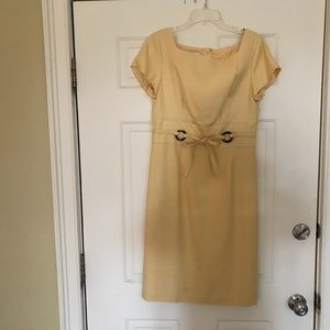 NWOT Talbots yellow silk dress , size 8